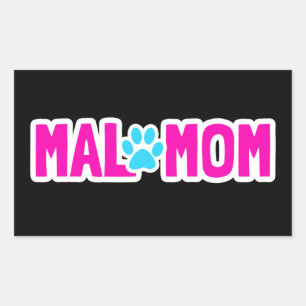 Belgian Malinois Mum Paw Summer Beach Gift Rectangular Sticker