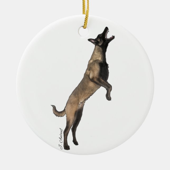 Belgian Malinois Ornament (Front)