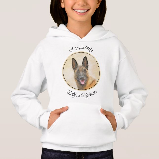 Belgian Malinois Painting - Cute Original Dog Art (Front)