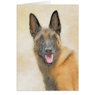 Belgian Malinois Painting - Cute Original Dog Art