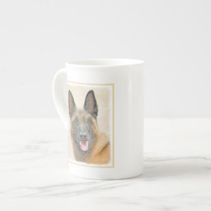 Belgian Malinois Painting - Cute Original Dog Art Bone China Mug
