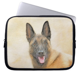 Belgian Malinois Painting - Cute Original Dog Art Laptop Sleeve