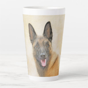 Belgian Malinois Painting - Cute Original Dog Art Latte Mug