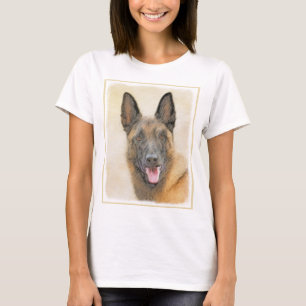 Belgian Malinois Painting - Cute Original Dog Art T-Shirt