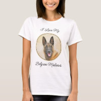 Belgian Malinois Painting - Cute Original Dog Art