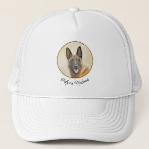 Belgian Malinois Painting - Cute Original Dog Art Trucker Hat