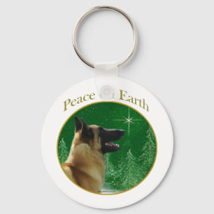 Belgian Malinois Peace Key Ring