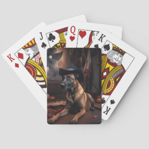 Belgian Malinois Pumpkins Halloween Scary Playing Cards