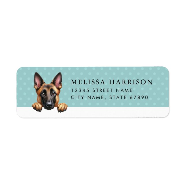 Belgian Malinois Return Address Labels (Front)