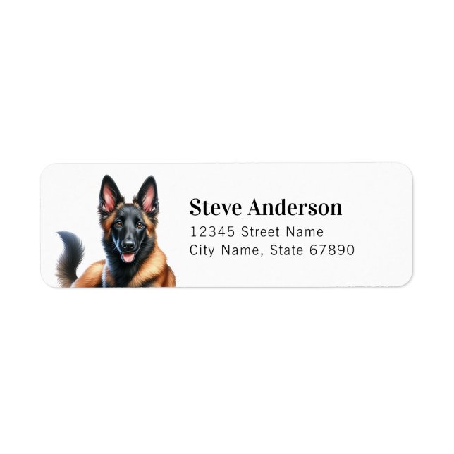 Belgian Malinois Return Address Labels (Front)
