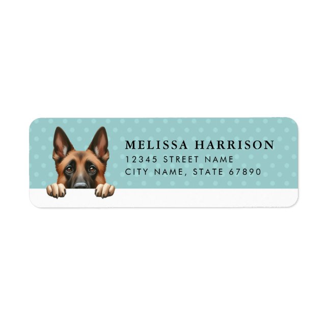 Belgian Malinois Return Address Labels (Front)