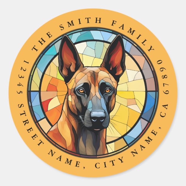 Belgian Malinois Round Stickers (Front)