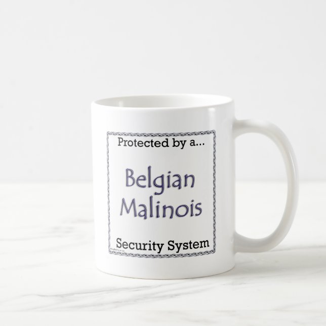 Belgian Malinois Security System Coffee Mug (Right)