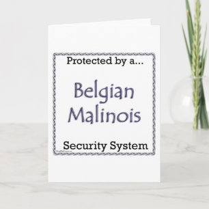 Belgian Malinois Security System Holiday Card