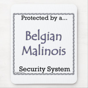 Belgian Malinois Security System Mouse Pad