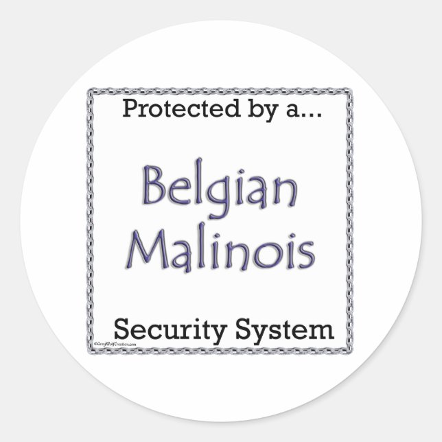 Belgian Malinois Security System Sticker (Front)