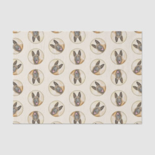 Belgian Malinois Shepherd Mahogany Painting Art Tissue Paper