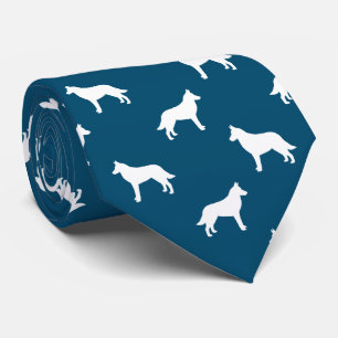 Belgian Malinois Silhouettes Pattern Tie