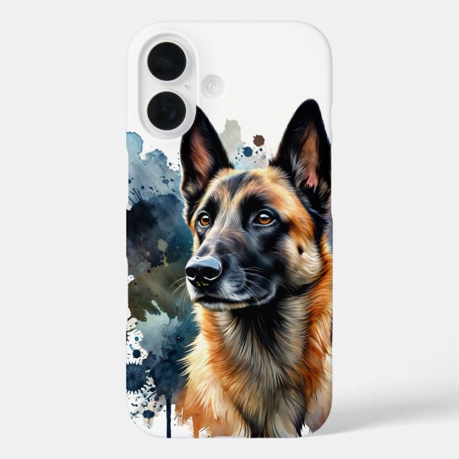Belgian Malinois Watercolor Art  Case-Mate iPhone Case (Back)