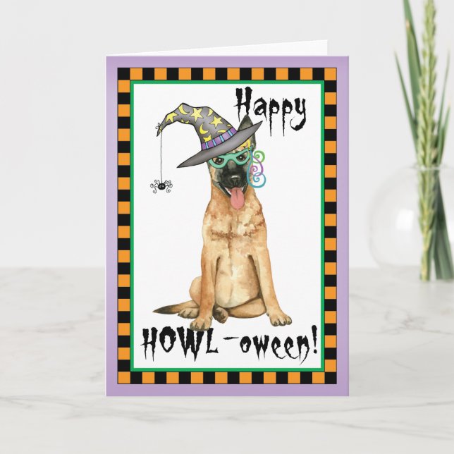 Belgian Malinois Witch Card (Front)