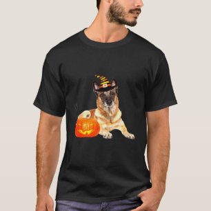 Belgian Malinois Witch Hat Halloween Dog Costume T-Shirt