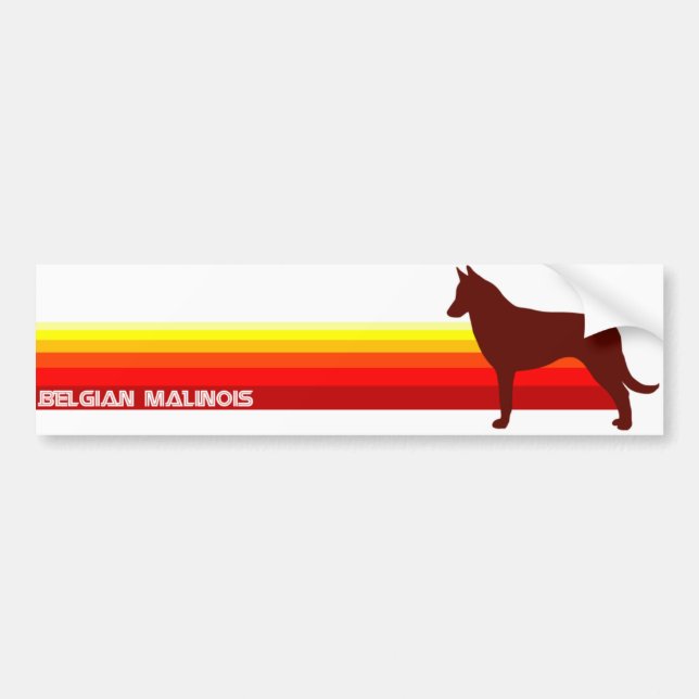 Belgian Malinois With Stripes Bumper Sticker (Front)