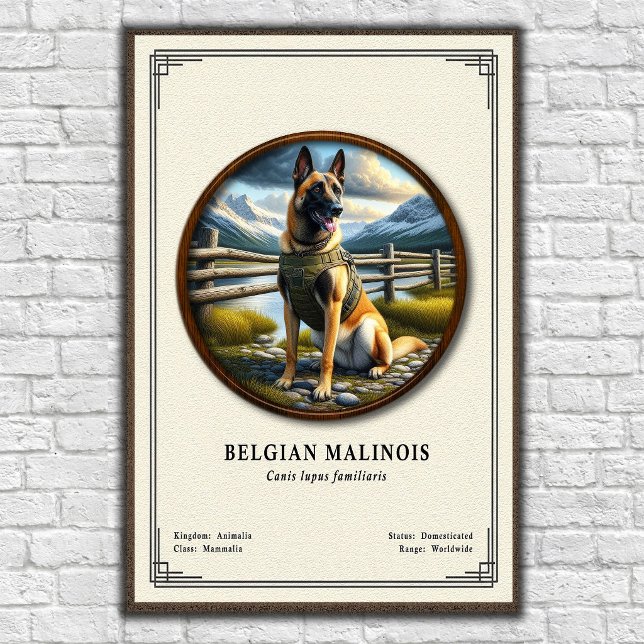 Belgian Malinois Zoology Series Poster (Creator Uploaded)