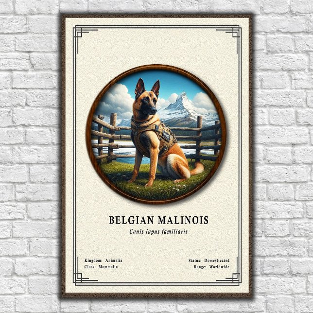 Belgian Malinois Zoology Series Poster (Creator Uploaded)