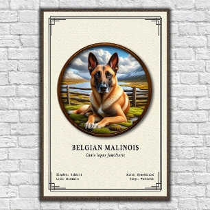 Belgian Malinois Zoology Series Poster