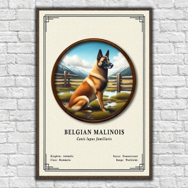 Belgian Malinois Zoology Series Poster (Creator Uploaded)