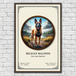Belgian Malinois Zoology Series Poster