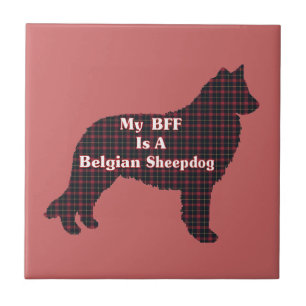 Belgian Sheepdog BFF Ceramic Tile