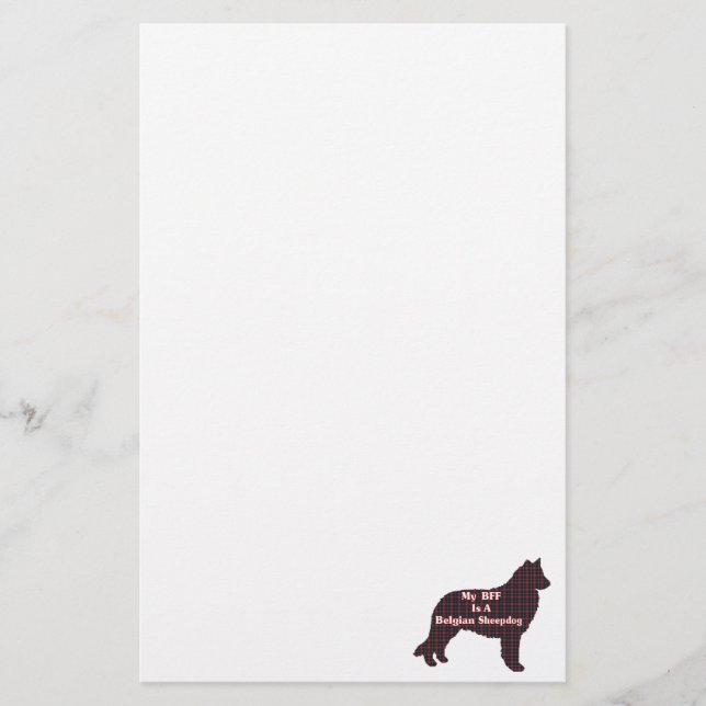 Belgian Sheepdog BFF Stationery (Front)