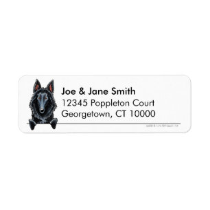 Belgian Sheepdog Clean & Simple Return Address Label