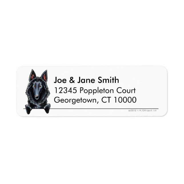 Belgian Sheepdog Clean & Simple Return Address Label (Front)