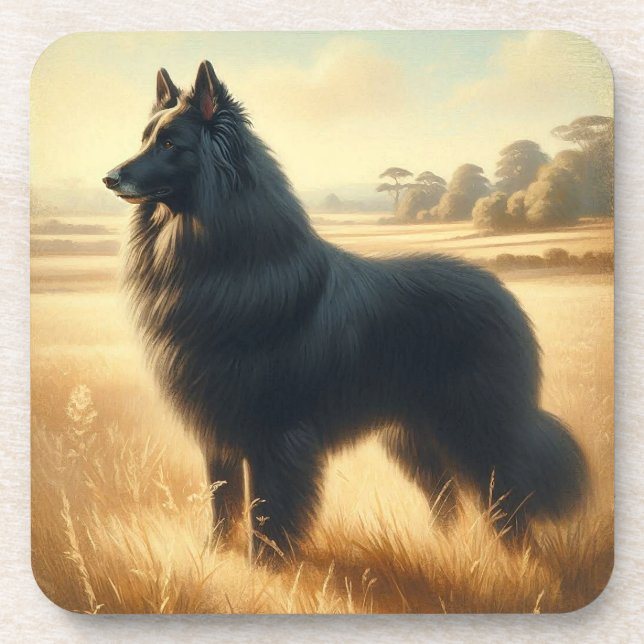 Belgian Sheepdog Coaster (Front)
