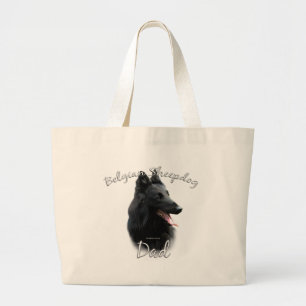 Belgian Sheepdog Dad 2 Large Tote Bag