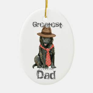 Belgian Sheepdog Dad Ceramic Ornament