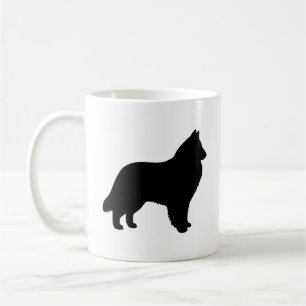 Belgian Sheepdog Dog Breed Silhouettes Coffee Mug