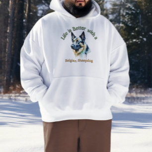 Belgian Sheepdog dog dad dog mom custom Hoodie