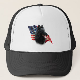 Belgian Sheepdog Flag Trucker Hat