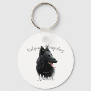 Belgian Sheepdog Mum 2 Key Ring