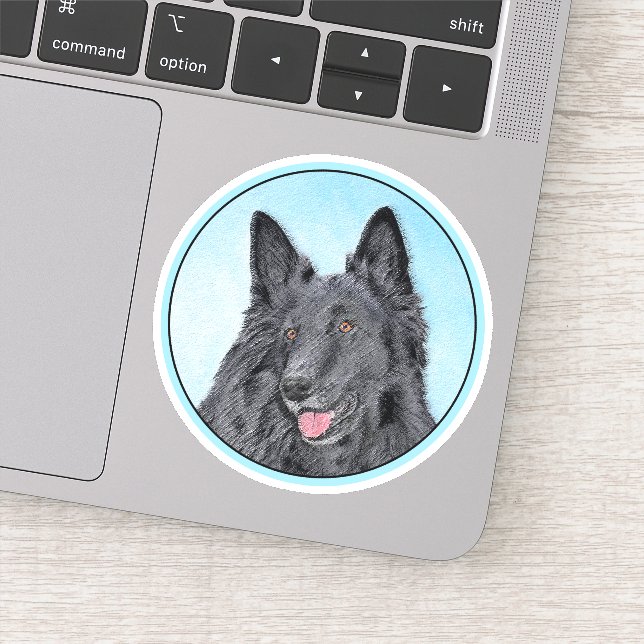 Belgian Sheepdog Painting - Cute Original Dog Art (Detail)