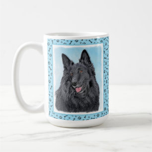 Belgian Sheepdog Painting - Cute Original Dog Art Coffee Mug
