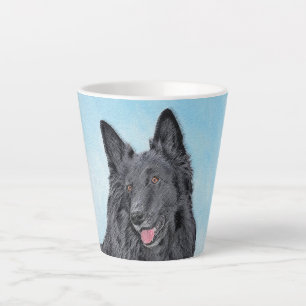 Belgian Sheepdog Painting - Cute Original Dog Art Latte Mug