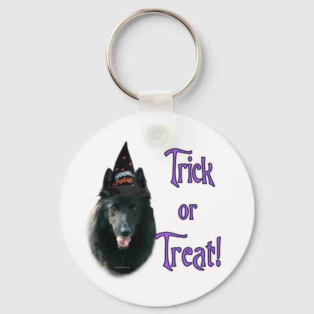 Belgian Sheepdog Trick Key Ring (Front)