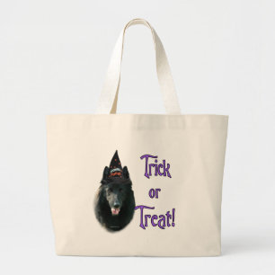 Belgian Sheepdog Trick Large Tote Bag