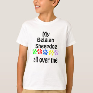 Belgian Sheepdog Walks Design T-Shirt