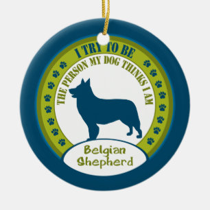 Belgian Shepherd Christmas Ornament