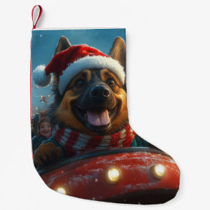 Belgian Shepherd Dog Roller Coaster Christmas Small Christmas Stocking